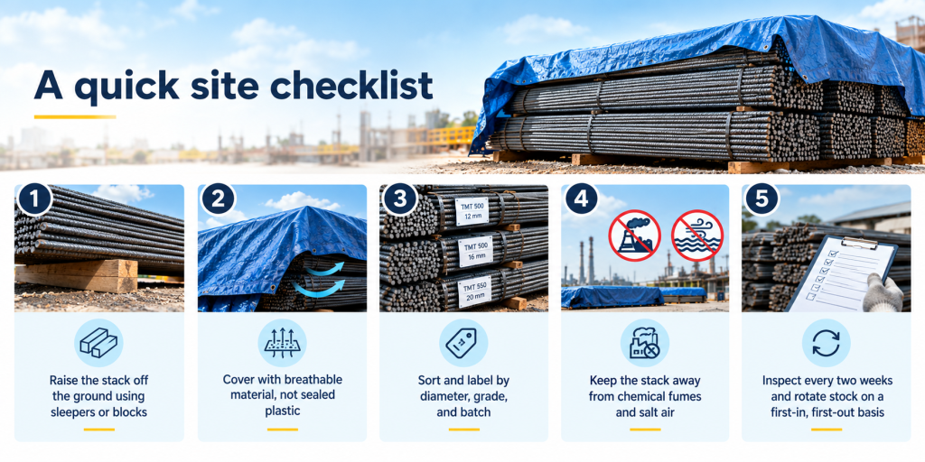 A quick site checklist for TMT Bar Storage